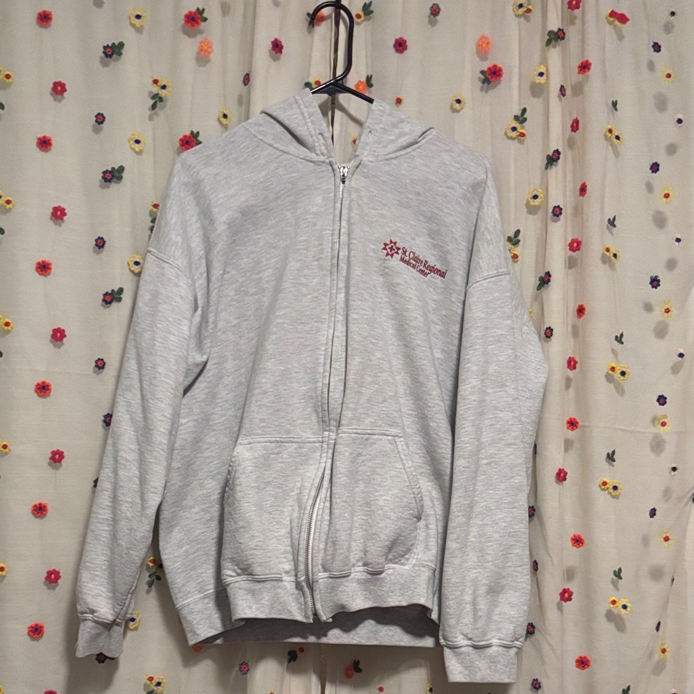 Gray Zip-Up Hoodie